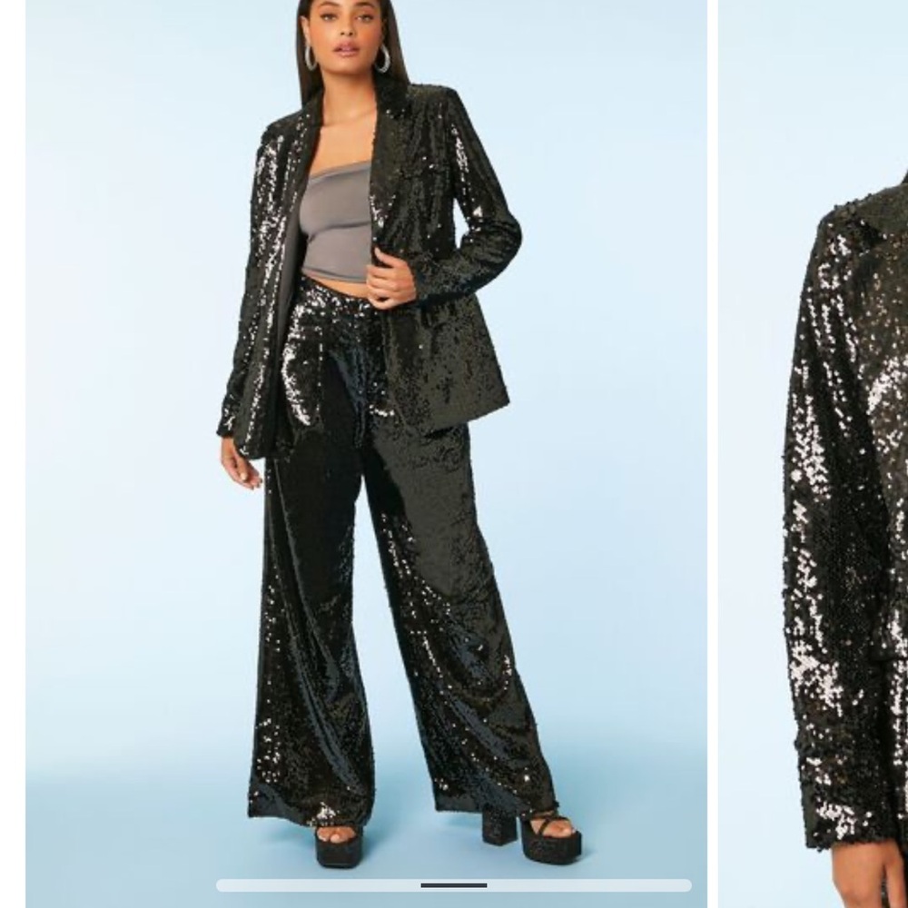 Black sequined set